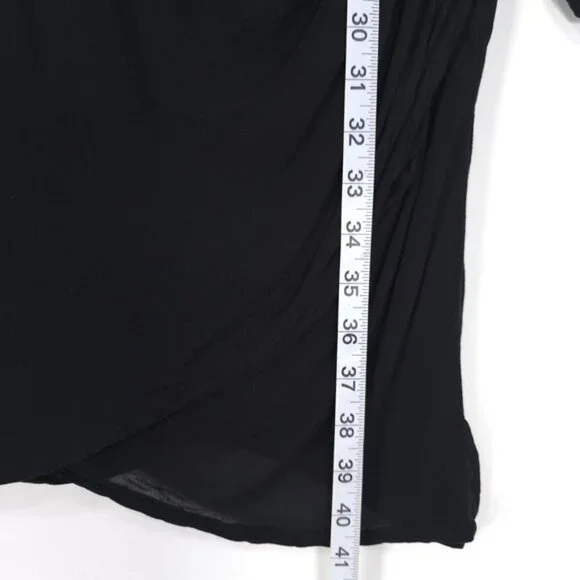 ISABEL MARANT ETOILE Knee-Length Black Ruffle‎ Pleated Dress Size 40 SILK Blend